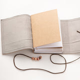 Reclaimed Leather A6 Journal - Handmade Suede -Lined Notebook