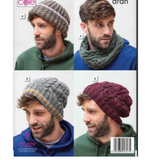 Knitting pattern  Mens' Accessoreis Aran 5860