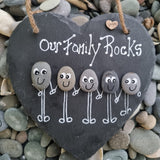 Pebble Art Slates - Family themes