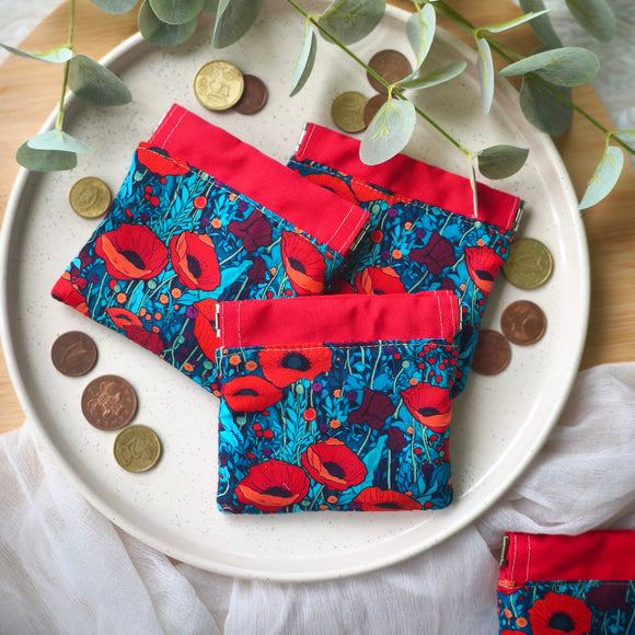 Poppy Flower Pinch Purse