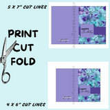 Purple and Turquoise Birthday Card