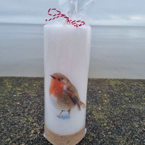 Christmas Robin Candles