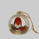 Crocheted Robin in a Globe
