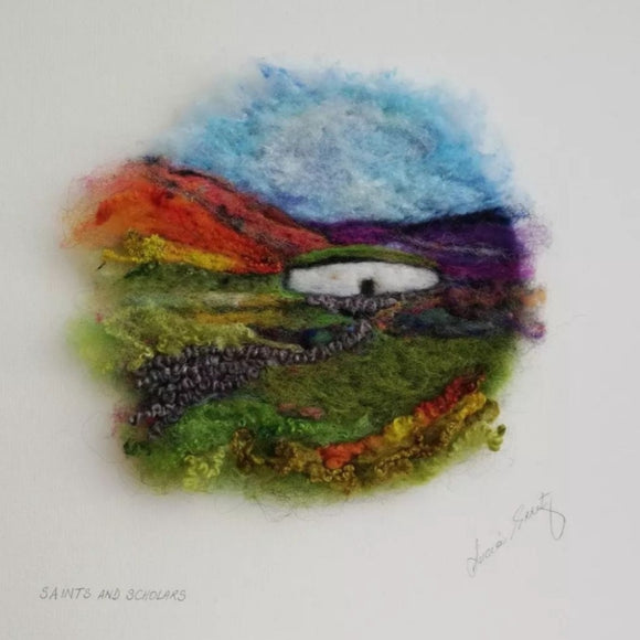 Large Felted Wool and Silk Art