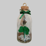 Crocheted Shamrock Keepsake Jar