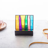 Hand Crafted Stained Glass Tea Light Set