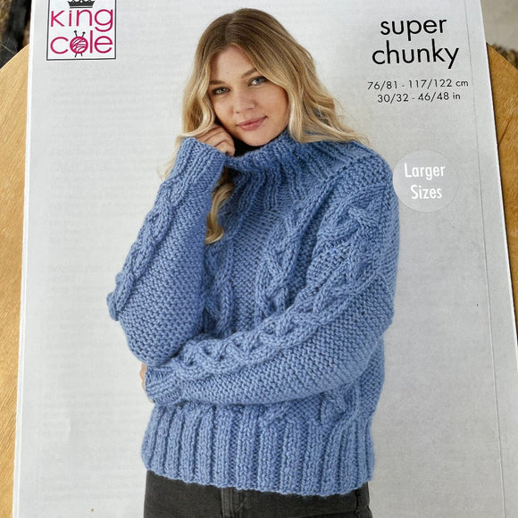 Ladies Knitting Pattern Super Chunky 5666