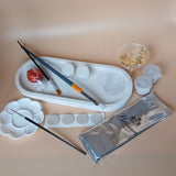DIY Jesmonite Tray Painting Kit with Gold Leaf