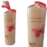 Candles with Decoupaged Robins or Butterflies