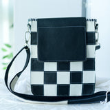 Wednesday Addams inspired leather bag