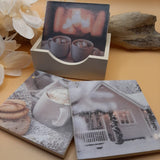 Set of Winter Themed  Jesmonite Coasters