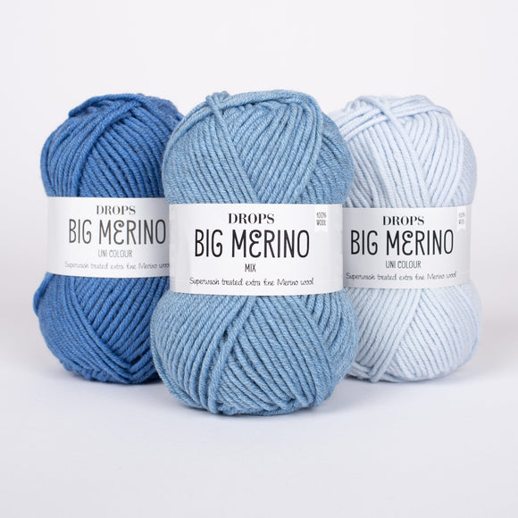 Big Merino 100% Merino Aran weight knitting wool.