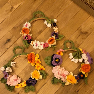 Spring Garland Crochet Wreath