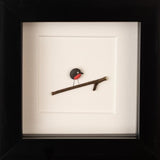 Robin  Pebble Art Frame