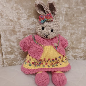 knitted bunny, children toy, girl gift