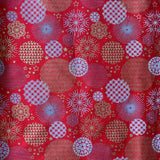 Christmas Metallic Baubles Fabric