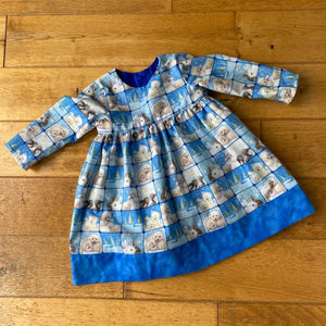 Baby Christmas dress with snowy animals
