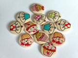 colour round buttons 12 ice cream buttons 20mm