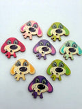 Dog wooden buttons.