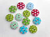 colour round buttons 12 dot buttons 15mm
