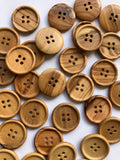 Olive wood buttons