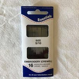 16 Embroidery needles Pack