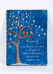 "Family" slate plaque 