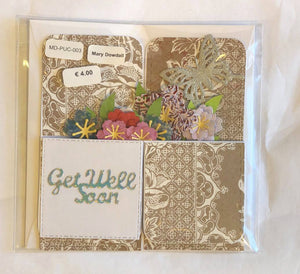 Folding Box of Flowers - Get Well Soon Card