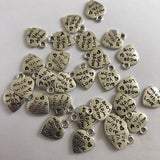 charms heart charms made with love 10mmx10mm