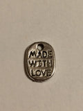 charms 10 made with love charms 11x8mm