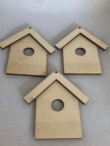 Set 3 wooden Bird Houses