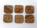 Olive wood square buttons