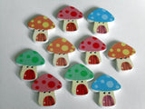 Mushroom Wooden buttons