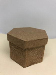 Paper Mache Hexagonal Box