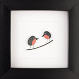 Two little robins Pebble frame