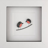 Two little robins Pebble frame