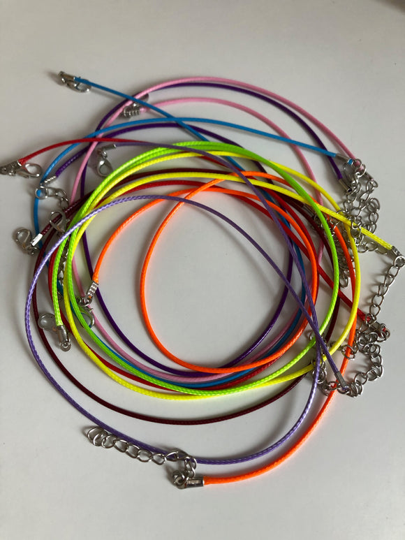Waxed necklace cords