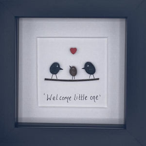Welcome little one pebble frame
