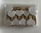 White heart wooden pegs 35mm