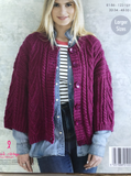 Ladies DK Jacket, snood, hat knitting pattern 1