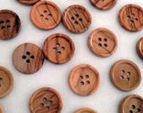Olive wood round buttons