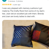 Memory Quilts, Cushions and Hearts by Brenda and Joan