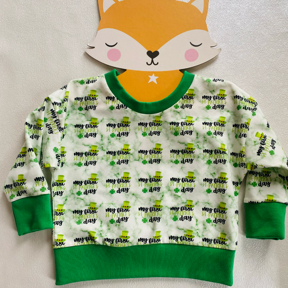 first st patricks day sweatshirt, baby clothes