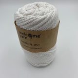 Macrame 3ply white welcome yarn