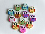 Cute Owl Wooden Buttons