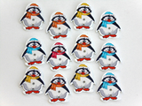 Penguins Wooden Buttons