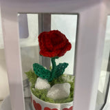 Roses and hearts - hand crocheted works of art!